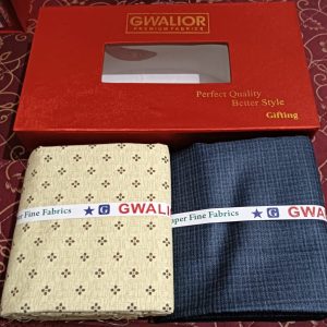 gwalior premium suiting & shirting fabric combo gift pack for men – super fine fabrics (2.25m shirting + 1.20m suiting) – perfect for gifting